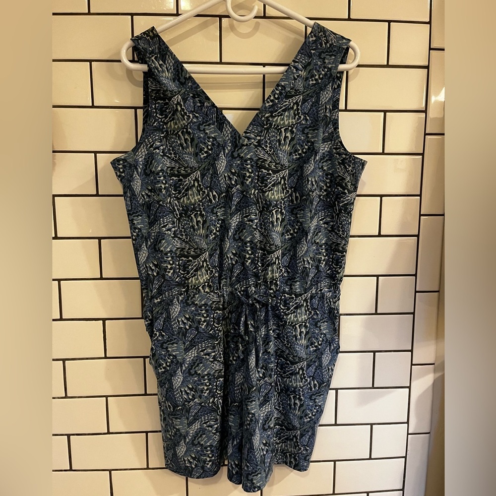 Toad&Co Blue Butterfly print romper